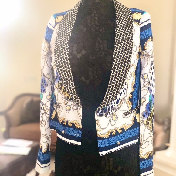 Baroque Print Lightweight Blazer - Picture 3 of 7